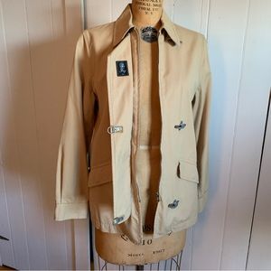 Fay Ema jacket. Size S. Beige. Silver clasps.